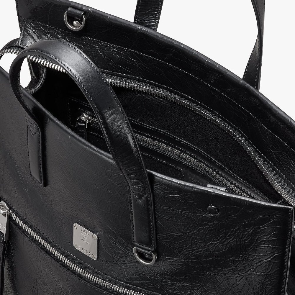 MCM‎ Klassik Tote in Crushed Black Leather - Picture 10 of 10